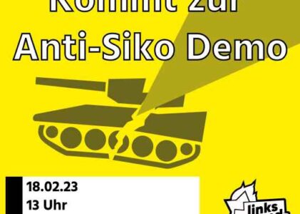 Kommt am 18.02. zur AntiSiko Demo!